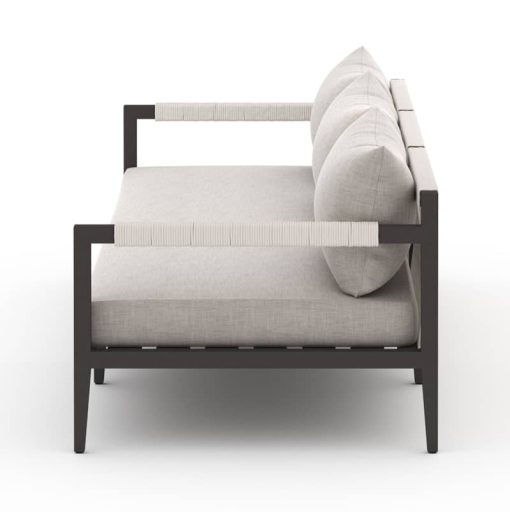 Four Hands Solano Collection 93" Sherwood Stone Grey Outdoor Sofa - Image 3