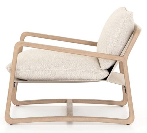 Four Hands Solano Collection Faye Sand & Washed Brown Lane Outdoor Chair - Image 3