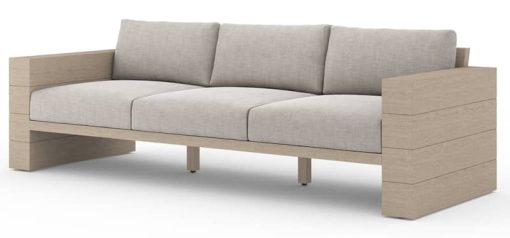 Four Hands Solano Collection Stone Grey & Washed Brown Leroy Outdoor Sofa