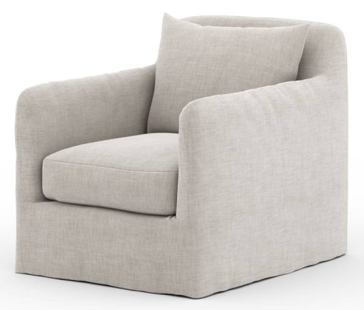 Four Hands Solano Collection Stone Grey Dade Outdoor Swivel Chair