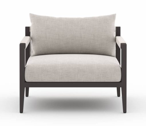 Four Hands Solano Collection Sherwood Stone Grey Chair - Image 2