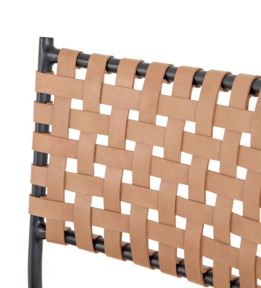 Four Hands Sevilla Collection Garza Natural Leather Bar Stool - Image 6