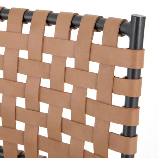 Four Hands Sevilla Collection Garza Natural Leather Bar Stool - Image 7