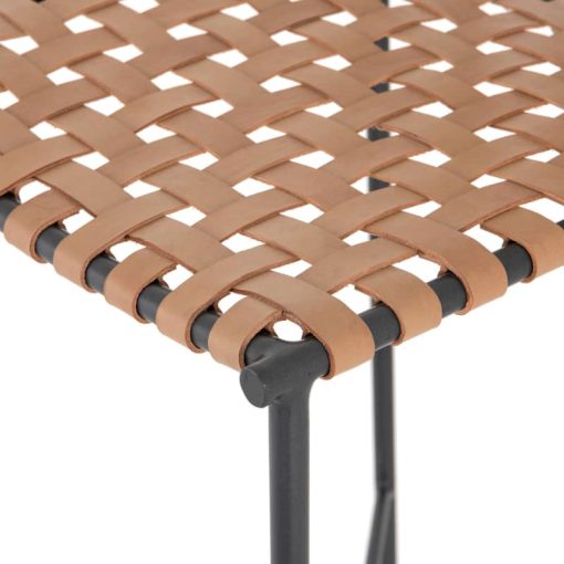 Four Hands Sevilla Collection Garza Natural Leather Bar Stool - Image 8