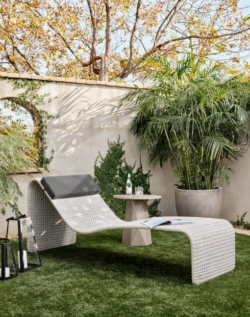 Four Hands Thayer Collection Grey Concrete Bowman Outdoor End Table - Image 9