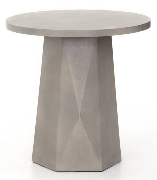 Four Hands Thayer Collection Grey Concrete Bowman Outdoor End Table - Image 2