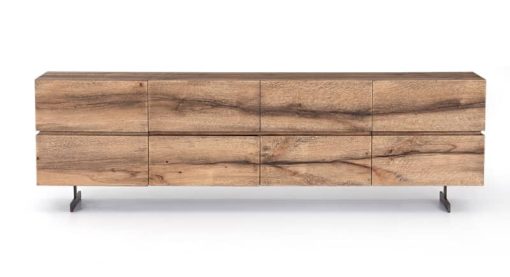 Four Hands Wesson Collection Este Rustic-Oak Veneer Media Console - Image 2