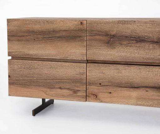 Four Hands Wesson Collection Este Rustic-Oak Veneer Media Console - Image 7