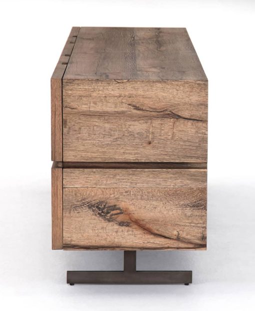 Four Hands Wesson Collection Este Rustic-Oak Veneer Media Console - Image 4