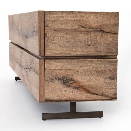 Four Hands Wesson Collection Este Rustic-Oak Veneer Media Console - Image 6