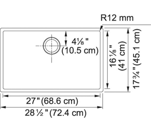 Franke 29" Cube Undermount 18-Gauge Stainless Steel Kitchen Sink - Image 2