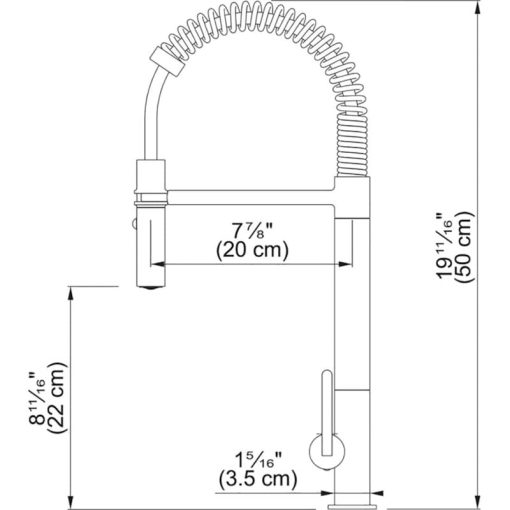 Franke Professional Polished Chrome Semi Pro Kitchen Faucet - Image 2