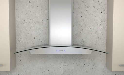 Zephyr Ravenna 36" Stainless Steel With Clear Glass Wall Hood - Image 2