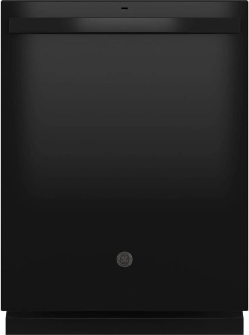 GE 24" Black Top Control Dishwasher With Plastic Interior, Sanitize Cycle & Dry Boost
