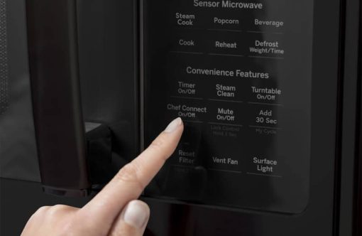 GE Profile 1.7 Cu. Ft. Black Over-The-Range Convection Microwave Oven With Air Fry - Image 4