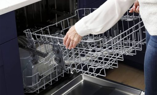 GE 24" Black Top Control Dishwasher With Plastic Interior, Sanitize Cycle & Dry Boost - Image 7