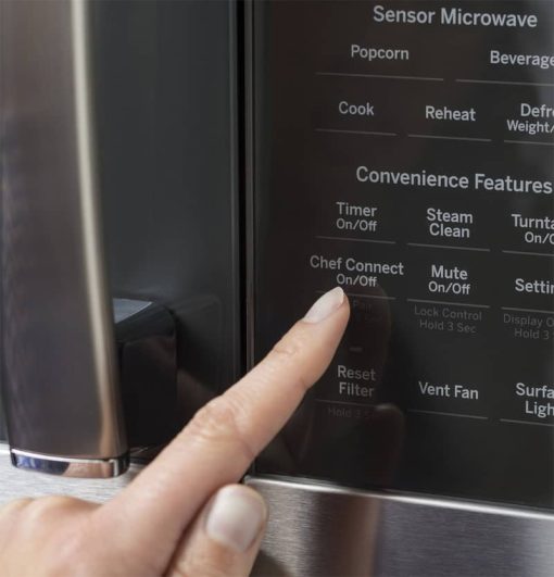 GE Profile 1.7 Cu. Ft. Stainless Steel Convection Over-The-Range Microwave Oven - Image 4