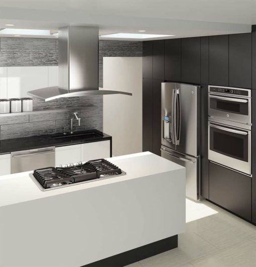 GE Profile 36" Stainless Steel Island-Mount Chimney Hood - Image 7