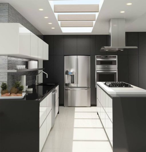 GE Profile 36" Stainless Steel Island-Mount Chimney Hood - Image 5