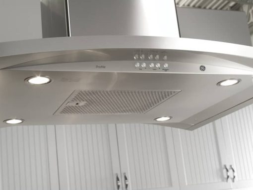 GE Profile 36" Stainless Steel Island-Mount Chimney Hood - Image 9