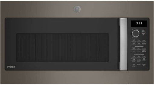 GE Profile 1.7 Cu. Ft. Slate Over-The-Range Convection Microwave Oven With Air Fry