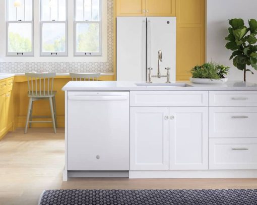 GE 24" White Top Control Dishwasher With Plastic Interior, Sanitize Cycle & Dry Boost - Image 5