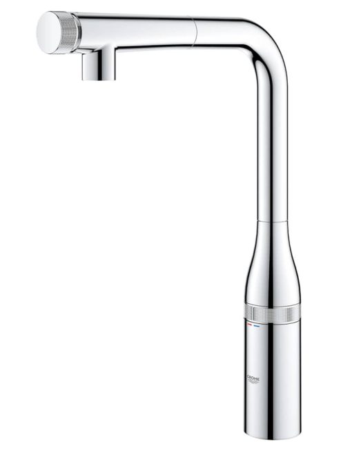 GROHE Essence StarLight Chrome Smartcontrol Pull-Out Kitchen Faucet - Image 3
