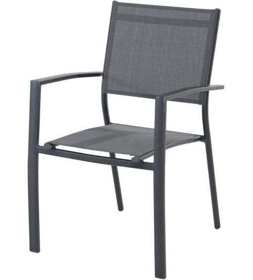 Hanover Cameron 11-Piece Outdoor Dining Set In Grey With 10 Aluminum Sling Chairs, 63x94" Aluminum Extension Table - Image 6