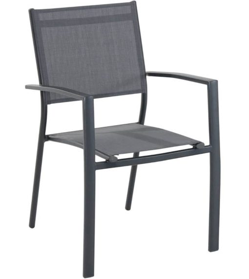 Hanover Cameron 11-Piece Outdoor Dining Set In Grey With 10 Aluminum Sling Chairs, 63x94" Aluminum Extension Table - Image 5