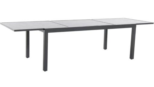 Hanover Naples 11-Piece Outdoor Dining Set In Gray With 10 Sling Dining Chairs, 40" x 118" Expandable Table - Image 3