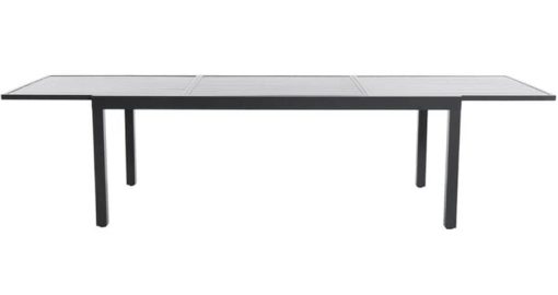 Hanover Naples 11-Piece Outdoor Dining Set In Gray With 10 Sling Dining Chairs, 40" x 118" Expandable Table - Image 4