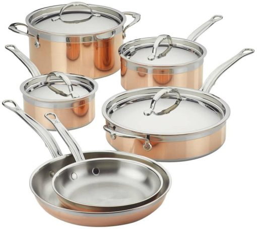 Hestan CopperBond Induction Copper 10 Piece Cookware Set