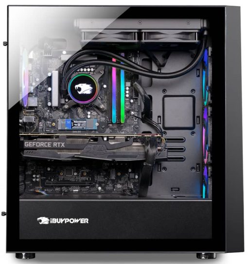 iBUYPOWER Liquid Cool Slate Mono Gaming Desktop Intel Core i5-12600KF 16GB RAM 500GB SSD + 1TB HDD, NVIDIA GeForce RTX 3060 Ti - Image 4