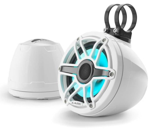 JL Audio M6 Series 6.5" Marine Enclosed Coaxial Speaker System With Transflective LED Lighting (Pair)