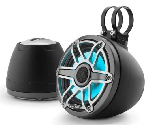 JL Audio M6 Series 6.5" Marine Enclosed Coaxial Speaker System With Transflective LED Lighting (Pair)
