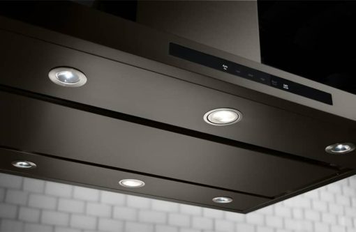 KitchenAid 36" Black Stainless Steel Island-Mount Canopy Hood - Image 2