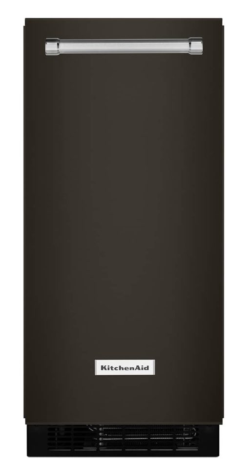 KitchenAid 15" PrintShield Black Stainless Steel Ice Maker With Drain Pump
