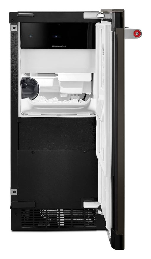 KitchenAid 15" PrintShield Black Stainless Steel Ice Maker With Drain Pump - Image 5