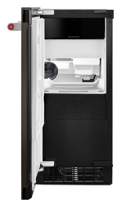 KitchenAid 15" PrintShield Black Stainless Steel Ice Maker With Drain Pump - Image 4