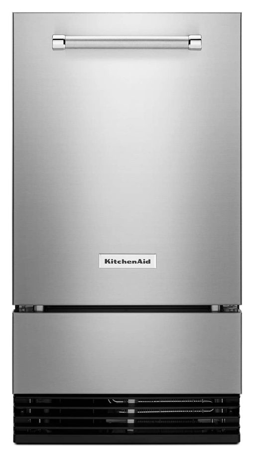 KitchenAid 18" PrintShield Stainless Steel Automatic Ice Maker With Drain Pump