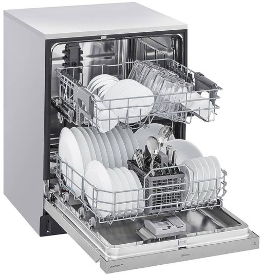 LG Stainless Steel Front Control Smart Wi-Fi Enabled Dishwasher with QuadWash - Image 4