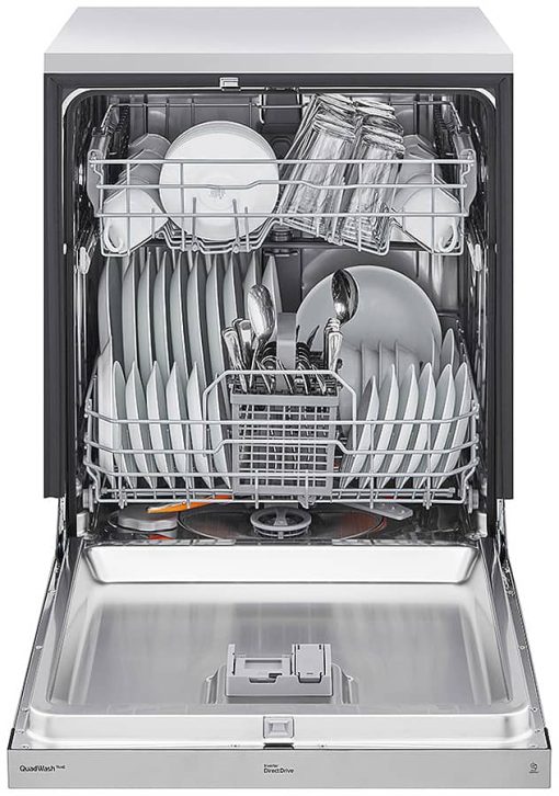 LG Stainless Steel Front Control Smart Wi-Fi Enabled Dishwasher with QuadWash - Image 2