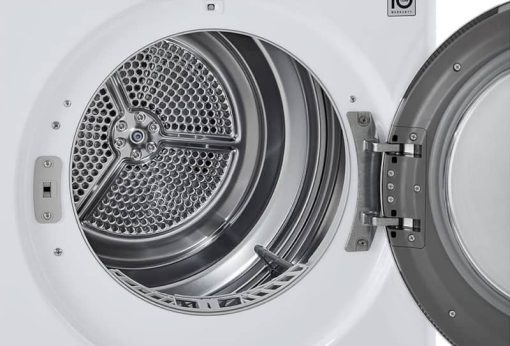 LG 4.2 Cu. Ft. White Smart Wi-Fi Enabled Compact Front Load Electric Dryer With Dual Inverter HeatPump Technology - Image 4
