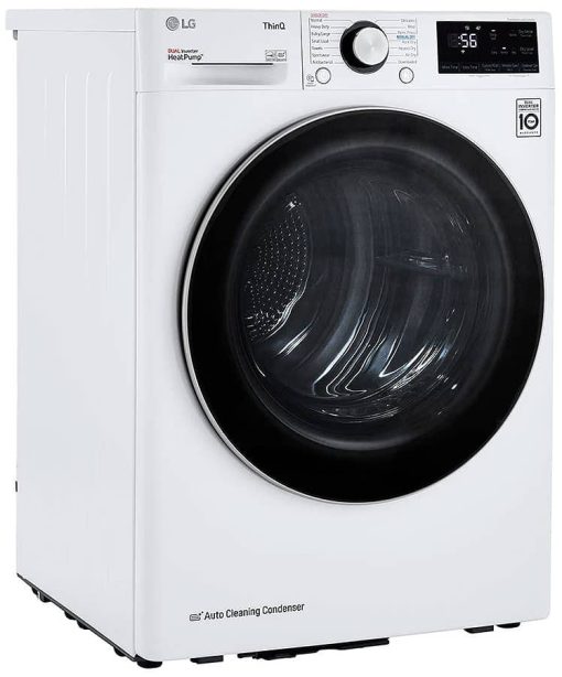 LG 4.2 Cu. Ft. White Smart Wi-Fi Enabled Compact Front Load Electric Dryer With Dual Inverter HeatPump Technology - Image 5