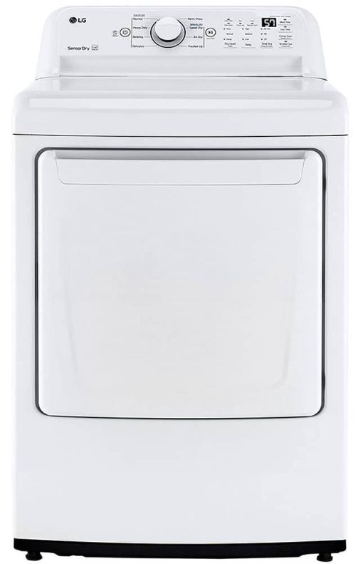 LG 7.3 Cu. Ft. White Gas Dryer With Sensor Dry Technology