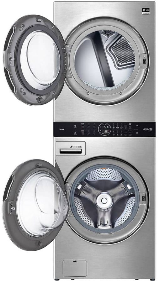 LG Studio 27" Noble Steel WashTower With Center Control Ultra Large Capacity 5 Cu. Ft. Washer And 7.4 Cu. Ft. Gas Dryer Combo - Image 2