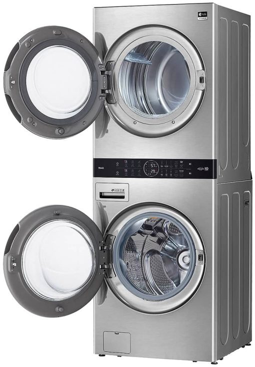 LG Studio 27" Noble Steel WashTower With Center Control Ultra Large Capacity 5 Cu. Ft. Washer And 7.4 Cu. Ft. Gas Dryer Combo - Image 3