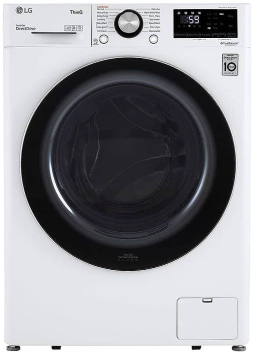LG 2.4 Cu. Ft. White Smart Wi-Fi Enabled Compact Front Load Washer With Built-In Intelligence