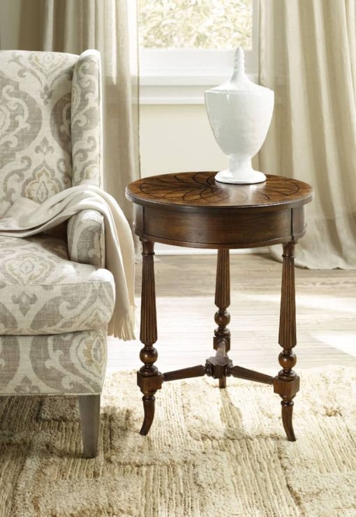 Hooker Furniture Living Room Archivist Round Accent Table - Image 3