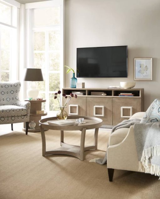 Hooker Furniture Greige Oak Affinity Entertainment Console - Image 3